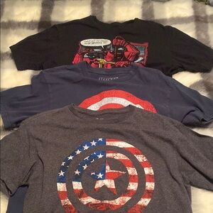 Marvel Men's Shirts - Black, Blue, Gray